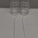 Ework4U 2 Pcs Drinking Glasses with Glass Straw 14oz Glassware Set,Cocktail Glasses,Iced Coffee Glasses,Beer Glasses,Ideal for Water,Soda,Tea,Gift - with Cleaning Brushe