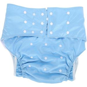 Cloth Diapers for Adults,Adult Pocket Diaper, Fleece Cloth AdjustableNappy Pant Prevent Side Leakage Washable Reusable Diaper Pants for Incontinence Care (Light Blue)