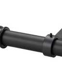 Curtain Rods for Windows 48 to 86 Inches - Aluminium Finials and Brackets - 1 Inch Decorative Window Rods - Adjustable Heavy Duty Curtain Rod - Wall & Ceiling Mounted - Matte Black Gold