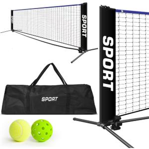 10FT 10FT Portable Badminton Net Set Pickleball Tennis Net Easy Setup Outdoor Indoor Sports Net with Stand & Carry Bag for Backyard Park Beach Nylon Sports Net with Poles