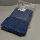 Mecatny Corduroy Throw Pillow Covers 16x16 Set of 2, Neutral Decorative Soft Boho Couch Pillow Covers with Broadside for Sofa Living Room, Navy