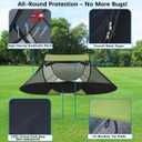 Akiky Pop Up Mosquito Tent for Camping,1 Person Camping Tent with Bug Screen Tent,Mosquito Net Foldable Portable for Adults Kids