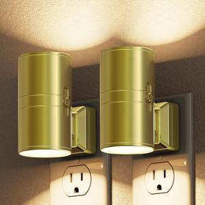 L LOHAS LED Night Light, Automatic Night Lights Plug into Wall, 2 Pack Nightlights With Light Sensor, 3000K Soft White 0-100LM Dimmable Modern Nightlight for Kids Bedroom Hallway