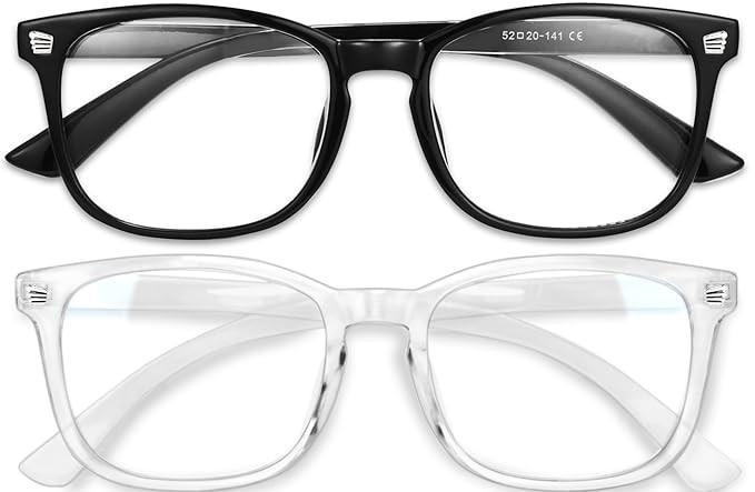 Gaoye Stylish Blue Light Glasses for Woman - Computer Glasses up to 99% Blue Light Blocking - Lightweight Frames - 2 pack