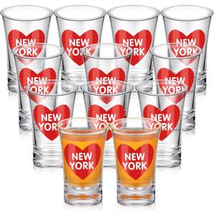 Roshtia 12 Pcs New York Shot Glasses Acrylic Shot Glasses New York Souvenirs for Party Supplies Adults Gifts