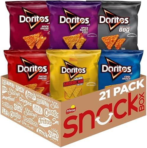 Doritos Flavored Tortilla Chips Variety Pack (Pack of 21) Best By: MAR/10/2026