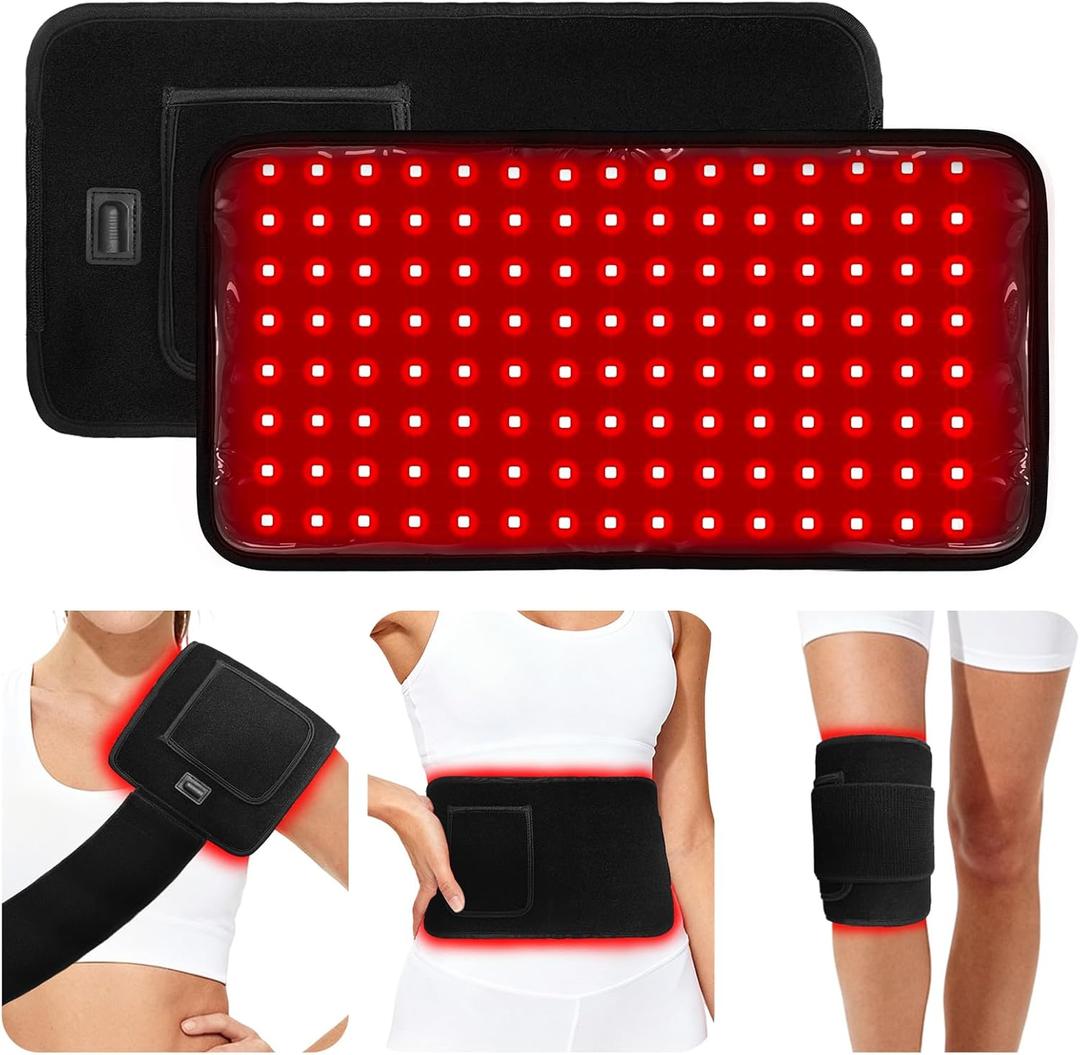 120 LEDs Red Light Therapy for Body,660nm&850nm Infrared red Light Therapy,16'' x 8'' Red Light Therapy Belt for Pain Relief of Muscles and Joints,3-in-1 LED Bead with Timer Remote Control