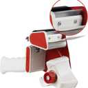 BOMEI PACK Heavy Duty Packaging Tape Dispenser, 2 Inch Tape Gun with Clear Tape, 1 Dispenser + 2 Rolls (Clear)