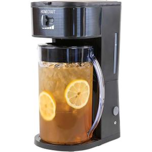 Homecraft 3-Quart Iced Coffee and Tea Maker with Filter Basket, Flavor Enhancer, Adjustable Brew Strength, Black