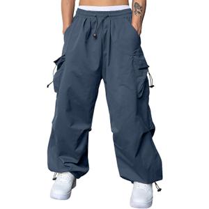 JMIERR Men's Baggy Cargo Pants Trendy Casual Parachute Pant Loose Fit Harem Joggers with Pockets for Streetwear, XXL