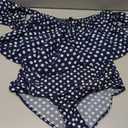 Polka Dot One-Piece Swimsuit Removable Straps On Or Off-The-Shoulder Size L