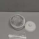 Ceramic Bacon Grease Container with Stainless Steel Strainer,Cooking Oil Storage Can 17oz(White)