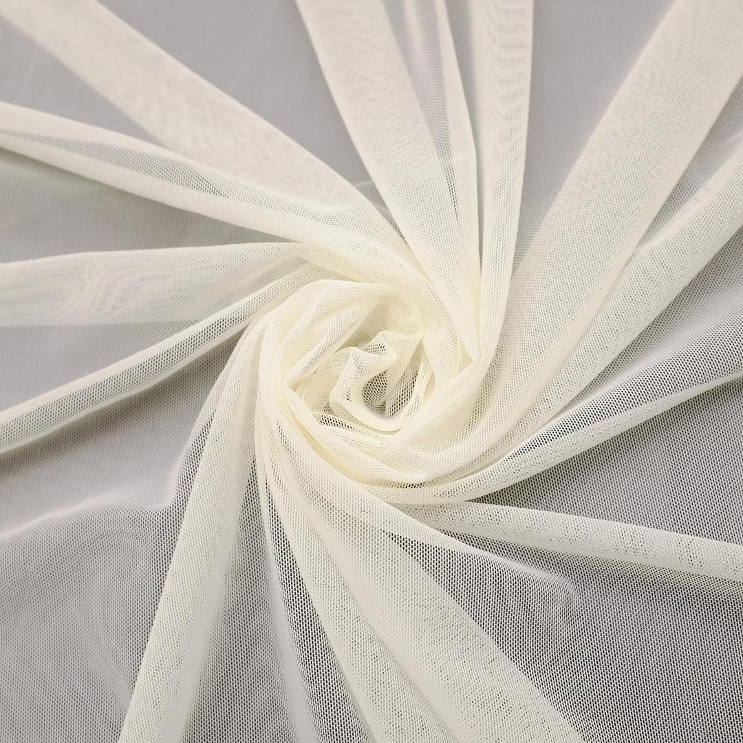 2 Pcs Cream Soft Tulle Veiling Fabric, Size 5Ft
