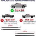 Windshield Wiper Cowl Panel Grille w/Window Trim Molding Compatible with Dodge Ram 1500 2500 3500 2009-2018,1500 Classic 2019-2024 Cowl Top Panel Replace 55112305AD 55112305AB 55112305AC