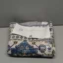 Uphome Blue Bathroom Rugs, Distressed Farmhouse Boho Bath Mat, Comfy Velvet Small Bath Rugs Non Slip Washable, Vintage Oriental Toilet Rug for Sink Shower Vanity, 18x26 inch