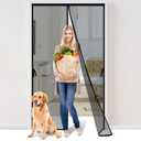 Magnetic Screen Door -Fit for Door Size:36x78 Inch, Screen Door Size 38"x80"，Hands Free Mesh Partition, Heavy Duty Curtain Keeps Bugs Out, Frame Hook & Loop, Pet and Kid Friendly
