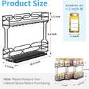 BOIVSHI Pull Out Spice Rack, Spice Organizer for Cabinet-2.3"W×10.5"D×9.7"H | 3 Pack Spice Racks for Inside Cabinets, Metal No Drill Install Spice Rack Organizer for Cabinet, Black