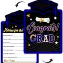 Advice Cards for Graduate, Graduation Decorations, Blue Advice Card for Class of 2026 Graduation Party, Favor Cards for High/College/Senior School, Party Decoration And Supplies, 20 Cards + Envelopes