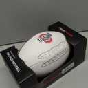 Logo Brands NCAA Official Size Autograph Football -Smooth White Panel for Nil Signatures, Display, or Nil Collecting NCAA Fan Memorabilia (Ohio State Buckeyes)