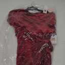 Kensie Womens Short Sleeve Tie Waist Midi Dress (Small, Red)