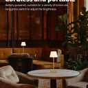LED Cordless Table Lamp, 4000mAh Portable Rechargeable Battery Powered Dimmable Outdoor Waterproof Table Light, Touch Night Light for Bedroom, Bathroom, Restaurant, Garden 14.5"
