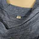 JomeDesign Long Sleeve Shirts for Women Crew Neck Sweatshirts Lightweight Sweaters Side Split Loose Casual Blouses (Medium, Blue)