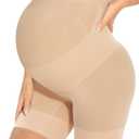 Narcissus Bump Proud Seamless Maternity Shapewear, Mid-Thigh Underwear - Maternity Dress for Baby Shower (X-Large)