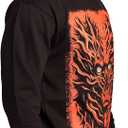 Bioworld Stranger Things Vecna Puff Print on Men's Black Sweatshirt (XL)