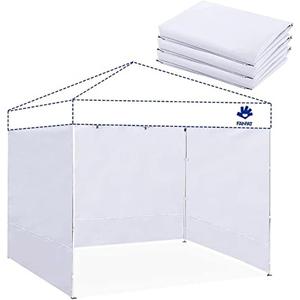 Fanpat Instant Canopy Walls for 8x8 Pop Up Canopy Frame, Waterproof, 99% UV Protection for Outdoor Events, White(3 Pieces Canopy Sidewalls Only, Canopy Not Included)