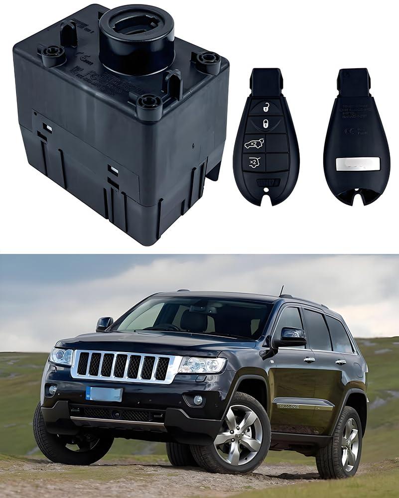 68210150AB Ignition Switch Module Kit w/ 2 Keys, Compatible with Jeep Commander/Grand Cherokee 2008-2010, Compatible with Dodge Charger/Challenger/Magnum/Ram 1500 2500 3500 2.7L/ 3.5L/ 5.7L/ 6.1L