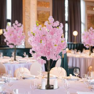 BLOSMON Cherry Blossom Tree Centerpiece: 6 Pcs Pink 39.3 Inch Tall Artificial Cherry Blossom Flower Branches Trees Floral Arrangement for Wedding Table Home Party Event Room Indoor Decoration