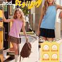 2 x LessonZoo 6 Pack Girls Tank Tops, 6-Color, 9-10 Years