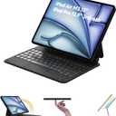 EIP iPad Keyboard Case for iPad Pro 12.9 inch 6th/5th/4th/3rd, iPad Air 13-inch M2 iPad case with Magic Keyboard, Trackpad, 7 Color Backlight, Magnetic Detachable Case, Magnetic Hinged Keyboard Case (iPad Air M2 13 / iPad Pro 12.9 3-6 th)