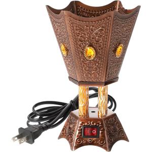 Sewroro Electric Incense Burner, Middle Eastern Style Tabletop Electric Censer Electric Arabian Incense Burner for Home Decoration