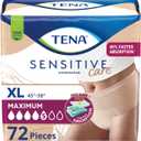 Tena Sensitive Care Maximum Incontinence Underwear Women, XL 45-58in, 72 ct