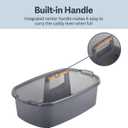 Casabella Cleaning Storage Caddy with Handle Plastic Multipurpose Organizer, Rectangle, 1.85-Gallon, Gray