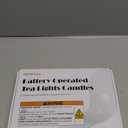 Homemory 24-Pack Halloween Black Dripping Flameless Tea Lights, Battery Operated Flickering LED Candles, Safe for Pumpkins, Party & Holiday Decor, 1.58" D x 1.2" H, Warm White Glow