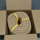 Twisted Manila Rope (3/4 in x 100 ft) Natural Jute Rope Hemp Rope for Crafting, Swing Bed, Railing, Decorating