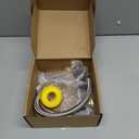 2-Pack 15 inch RV Propane Tank Hose with Gauge, Propane Pigtail for RV Propane Regulator 2 Tank Connection Kit, QCCI to 1/4'' Male Flare Dual Propane Stainless Steel Braided Hose