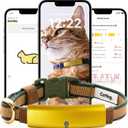 Health Tracker for Cats - Smart Cat Collar with Safety Breakaway Buckle for Indoor Cats, Wellness Alerts, Real-time Monitoring (Forest,M)