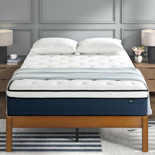 Amazon.com: ZINUS 12 Inch Comfort Support Hybrid Mattress [New Version], Queen, Fiberglass Free, Medium Plush, Motion Isolation, Certified Safe Foams & Fabric, Mattress in A Box : Home & Kitchen