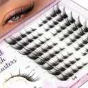 Lash Clusters Cat Eye Lashes Spiky Cluster Eyelash Extensions (Fiora) | 5-17mm C Curl Pre-mapped Cluster Lashes DIY for Daily Work Travel Dating Party Fox Eye Fit All Eye Shapes Beginner Friendly