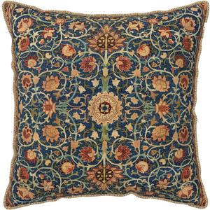 William Morris Vintage Floral Velvet Throw Pillow Covers 18x18 Inch Boho Botanical Art Home Decor Pillowcase Soft Farmhouse Rustic Square Cushion Cover for Bed Sofa Living Room Indoor and Outdoor