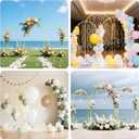 Wedding Arch Backdrop Stand Wedding Balloon Stand Frame Set of 3 (7.2FT,6.6FT,6FT) Gold Metal Backdrop Arch Stand for Wedding Ceremony Birthday Party Baby Shower Graduation Ceremony Decoration