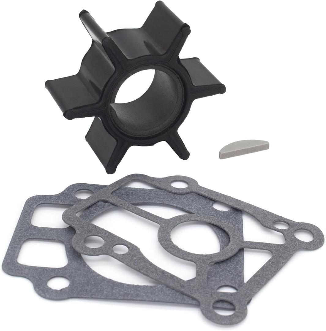 QuickMarine 161541 Water Pump Impeller Service Kit for Mercury Marine & Tohatsu Nissan 25 30 35 40 HP Outboard Motor Replacement 47-16154-1 3R0-65021-0 345-65021-0 Sierra 18-8923 with Gasket and Key