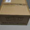 Adjustable Motion Sensor Ceiling Light Fixture Outdoor Modern Design of Squares Flush Mount 2-Light Textured Black with Clear Glass for Your Porch,Garage,Patio,Hallway,Front and Back Yards (Large Size 11" Square)