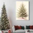 GSPQAZ Tranquil Christmas Tree Canvas Wall Art - Vintage Style Pine Tree Print,Winter picture 12x18inch-Unframed (11)