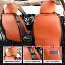 MIROZO Front Seat Covers Brown,Car Seat Covers Faux Leather Automotive Seat Covers Car Seat Protector Vehicle Cushion Cover for Sedan, Truck and SUV Car Accessories(2PCS Front, Brown)