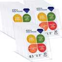 Jetec 20 Packs 8.5 x 11 Acrylic Sign Holder Clear Plastic Frames Acrylic Display Stands Vertical Slanted Back for Displaying Signs and Menus