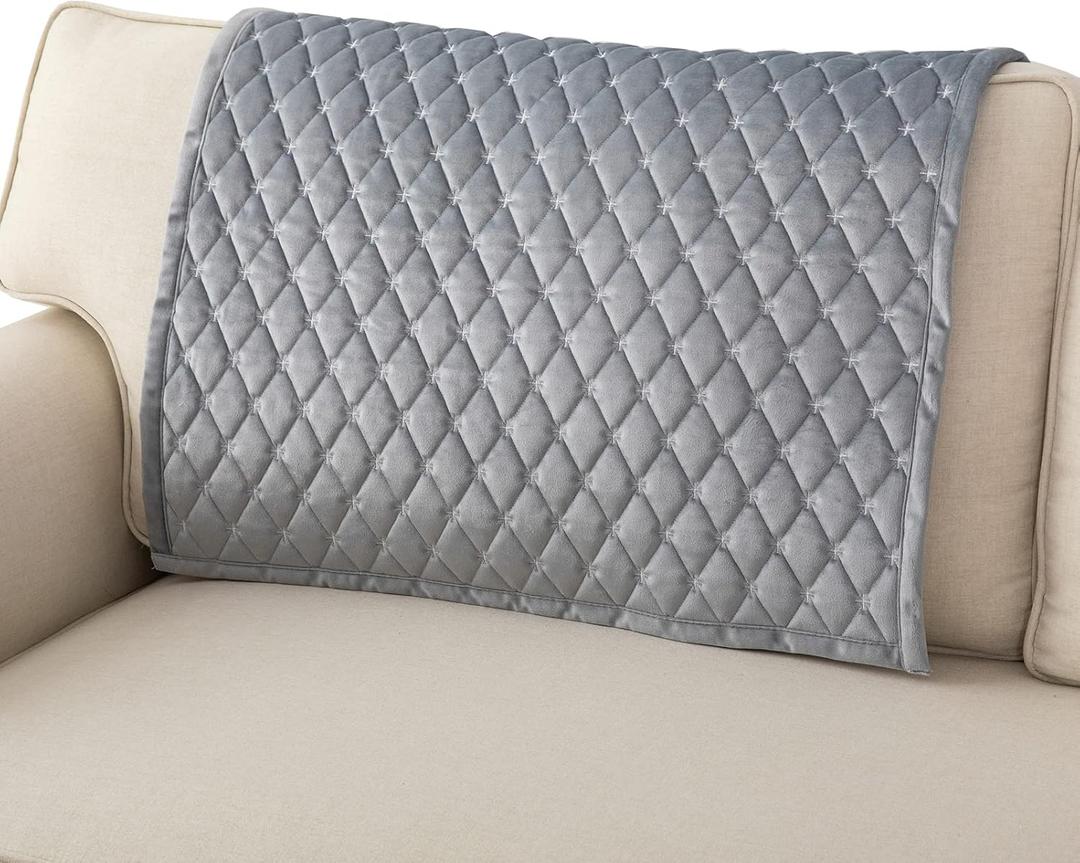 Eismodra Couch Cover,Sectional Couch Covers,Sofa Covers for 3 Cushion Couch,Anti-Slip Sofa Slipcovers for Dogs Cats Kids Loveseat Recliner L Shaped Armrest Backrest,Light Gray 36''x36''(Only 1 Piece)